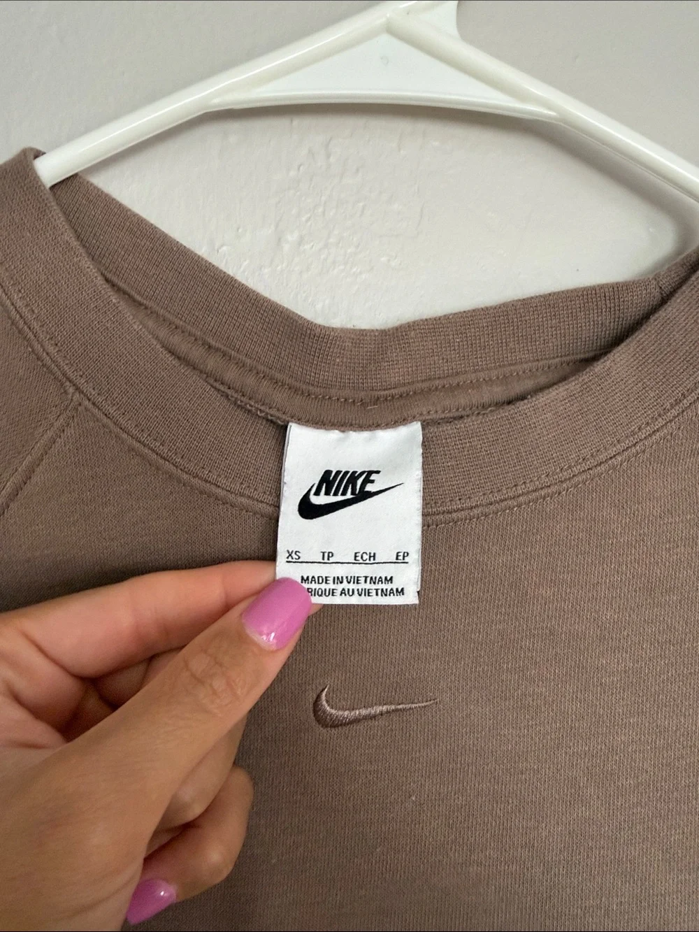 Nike chill terry top short sleeve cropped size XS